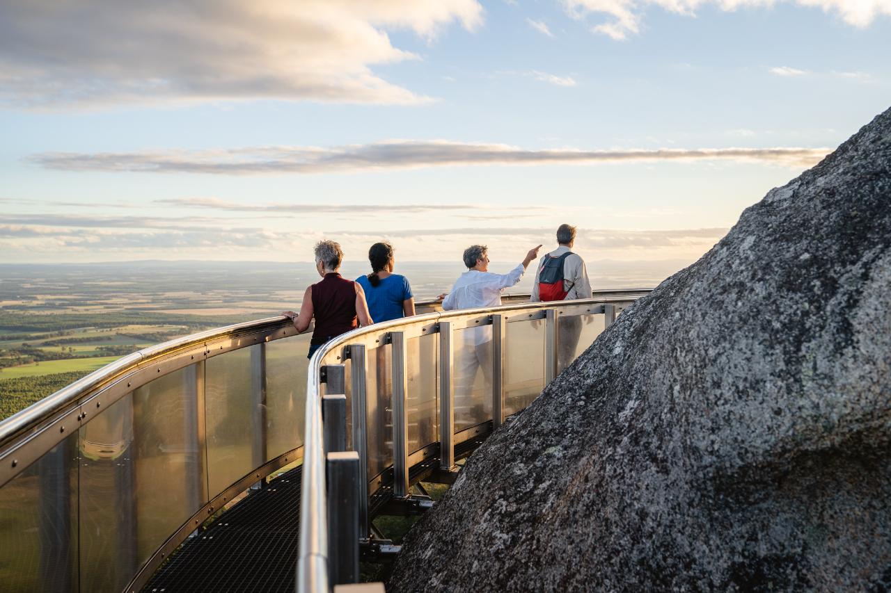 Guests with an Albany Tours guide on a bush trail